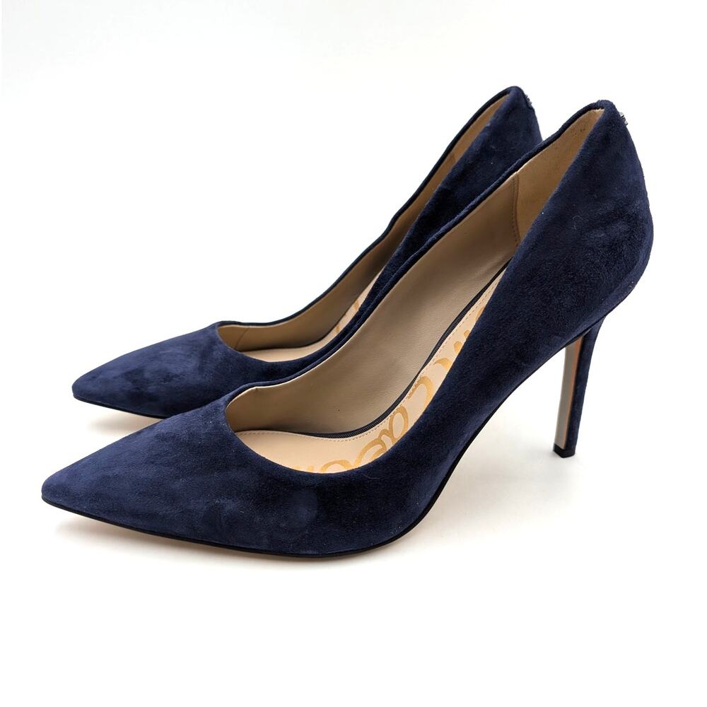Sam Edelman Hazel Pointed Toe Heel Pump Womens Navy Blue US9.5M EU40.5